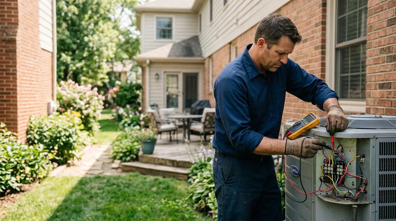HVAC technician working near Kingsbury, TX